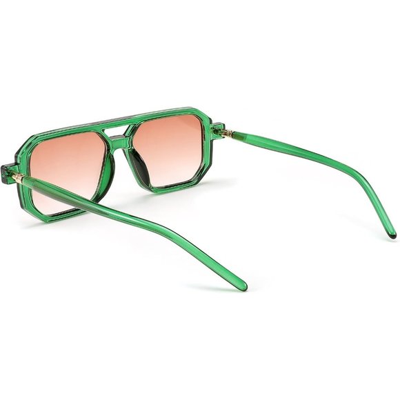 Women Square 70s Flat Aviator Classic Retro Stylish Frame UV400 Sunglass… main image 7